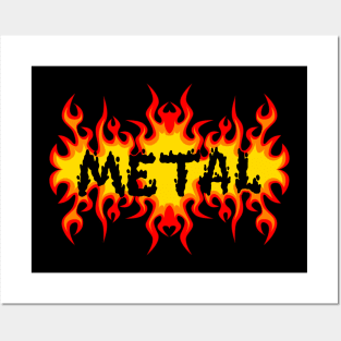 Flames Metal Heavy Rock and Roll Posters and Art